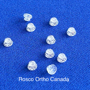 clear round orthodontic button